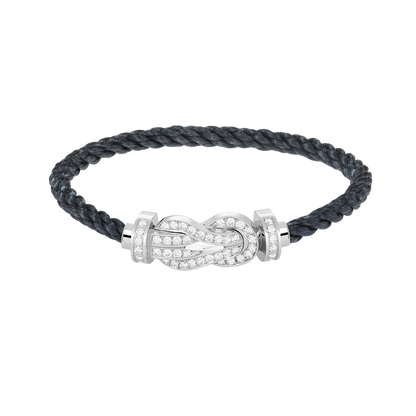 ¡®Aura Jewels¡¯CHANCE LARGE 8 FIGURE BUCKLE FULL DIAMOND BRACELET SILVER