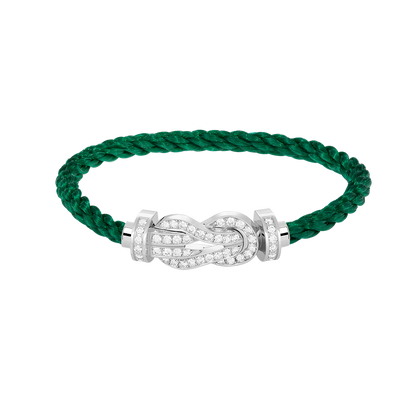 ¡®Aura Jewels¡¯CHANCE LARGE 8 FIGURE BUCKLE FULL DIAMOND BRACELET SILVER