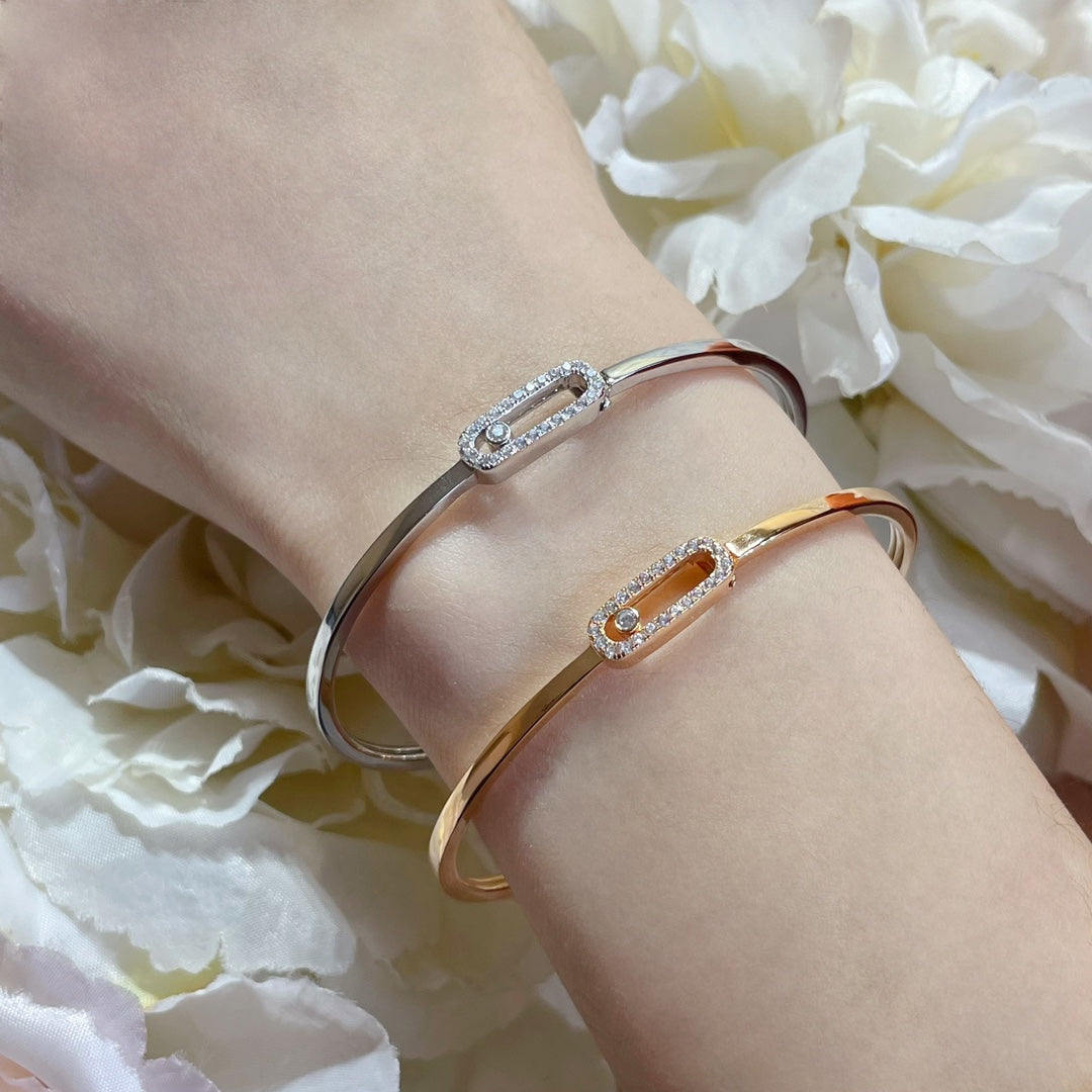 [Aura Jewels]Move Uno pavé flex bangle medium