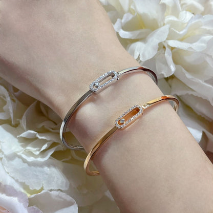 [Aura Jewels]Move Uno pavé flex bangle medium