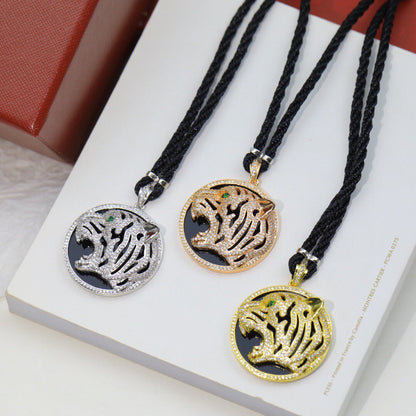 ¡®Aura Jewels¡ Openwork Tiger Cord Pendant Necklace
