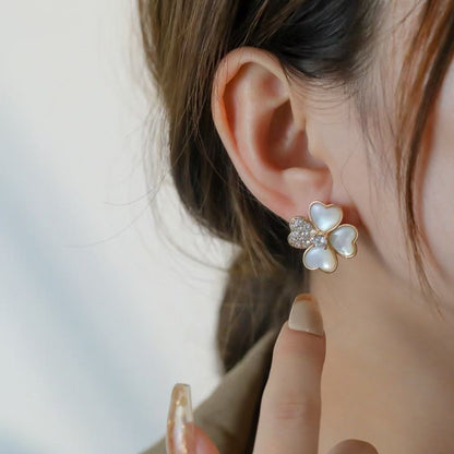 [Aura Jewels]FRIVOLE PINK GOLD FLOWER DIAMOND EARRINGS 2