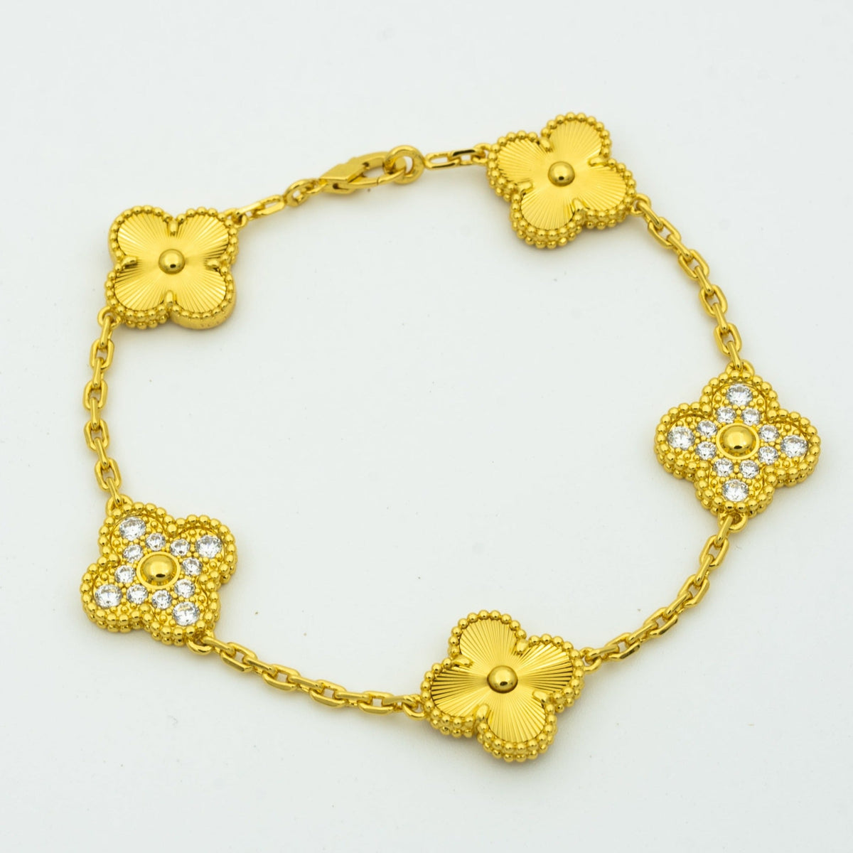 [Aura Jewels]New  CLOVER 5 MOTIF LASER BRACELET COLLECTION
