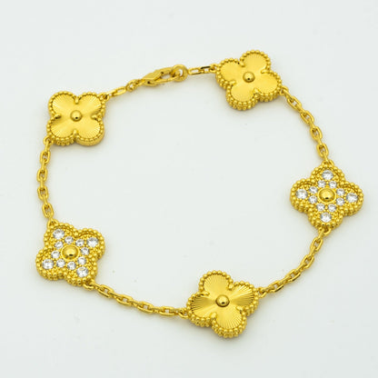 [Aura Jewels]New  CLOVER 5 MOTIF LASER BRACELET COLLECTION