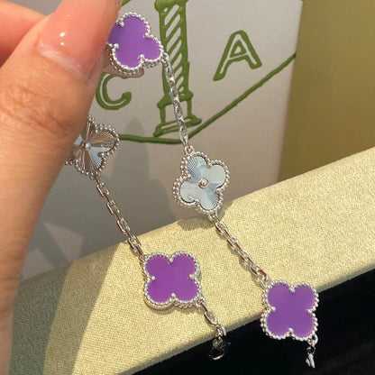 [Aura Jewels]New  CLOVER 5 MOTIF VIOLET BRACELET COLLECTION