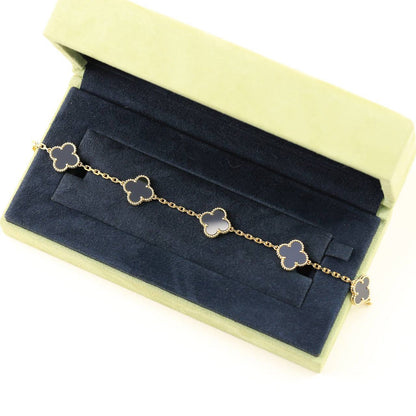 [Aura Jewels]New CLOVER 5 MOTIF ONYXS BRACELET COLLECTION