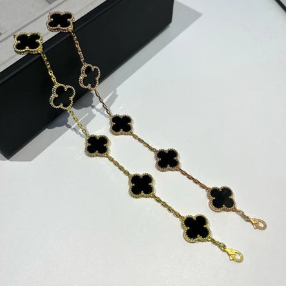 [Aura Jewels]New CLOVER 5 MOTIF ONYXS BRACELET COLLECTION