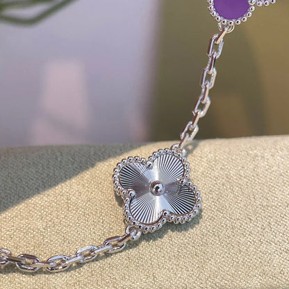 [Aura Jewels]New  CLOVER 5 MOTIF VIOLET BRACELET COLLECTION