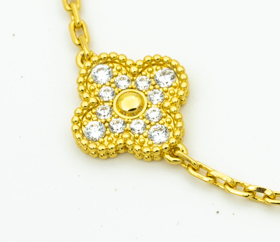 [Aura Jewels]New  CLOVER 5 MOTIF LASER BRACELET COLLECTION