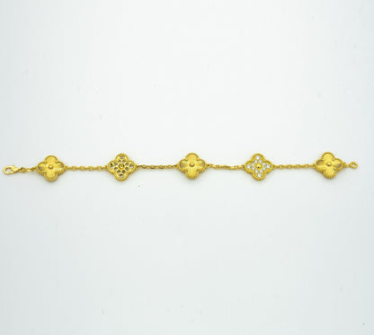 [Aura Jewels]New  CLOVER 5 MOTIF LASER BRACELET COLLECTION