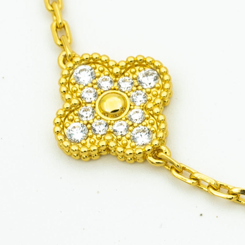 [Aura Jewels]New  CLOVER 5 MOTIF LASER BRACELET COLLECTION