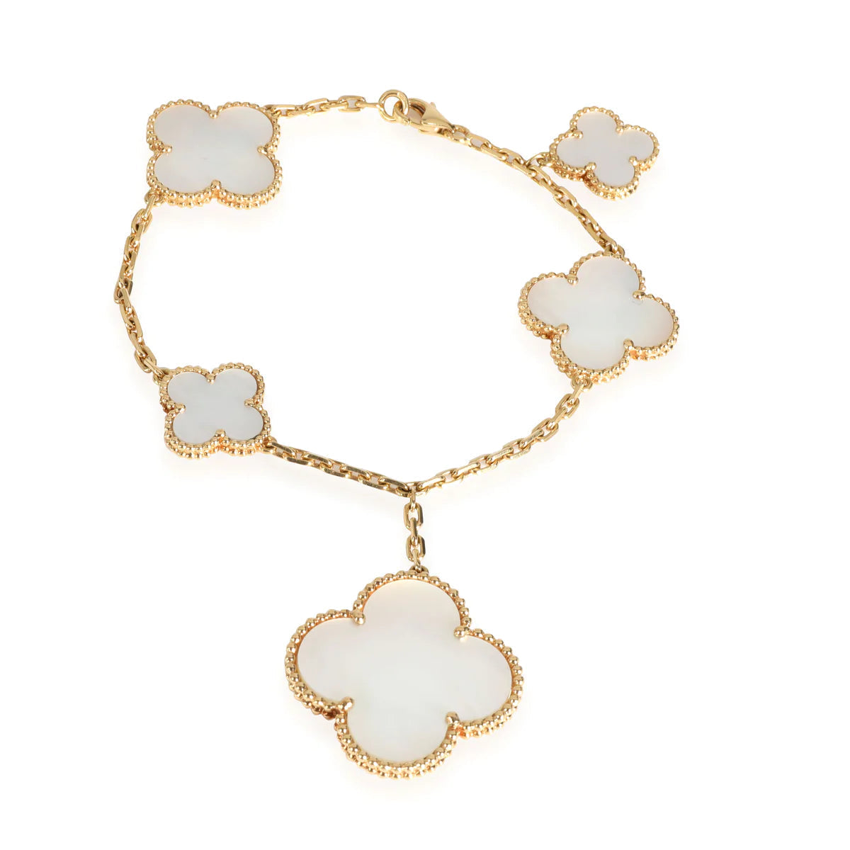 ¡®Aura Jewels¡¯MAGIC CLOVER MOP GOLD BRACELET 5 MOTIFS