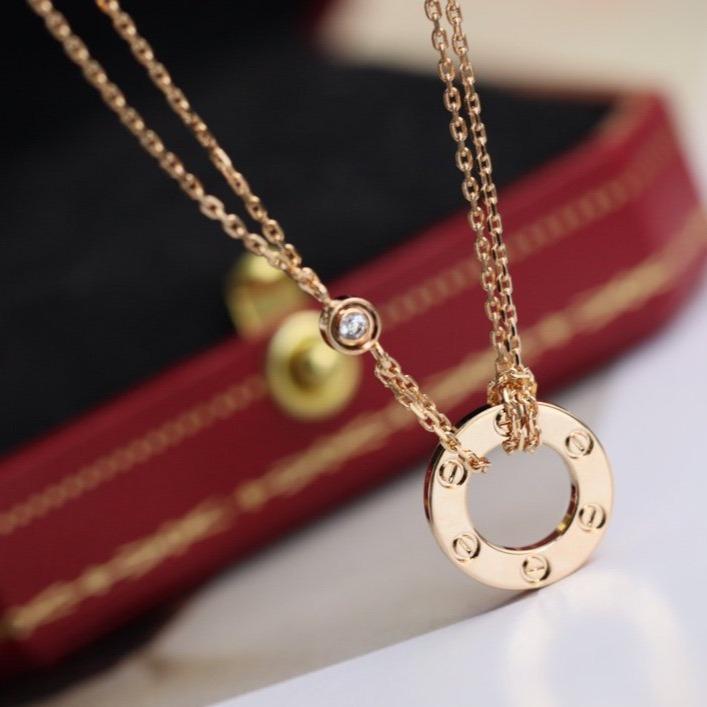 ¡®Aura Jewels¡¯LOVE NECKLACE ADJUSTABLE ROSE GOLD 2 DIAMOND