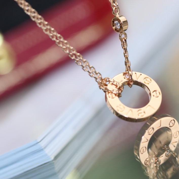 ¡®Aura Jewels¡¯LOVE NECKLACE ADJUSTABLE ROSE GOLD 2 DIAMOND