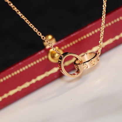 ¡®Aura Jewels¡¯LOVE NECKLACE PINK GOLD AND SILVER