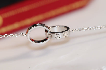 ¡®Aura Jewels¡¯LOVE NECKLACE PINK GOLD AND SILVER