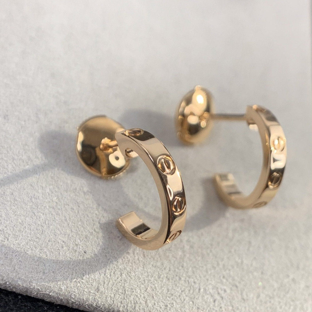 ¡®Aura Jewels¡¯LOVE EARRINGS 2.65MM PINK GOLD
