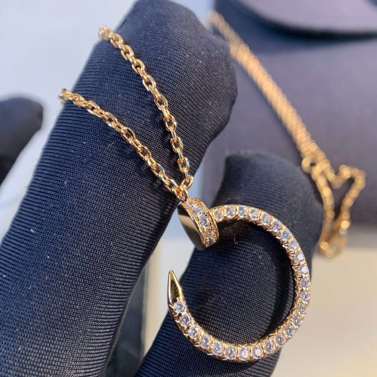 ¡®Aura Jewels¡¯JUSTE NECKLACE PINK GOLD DIAMONDS