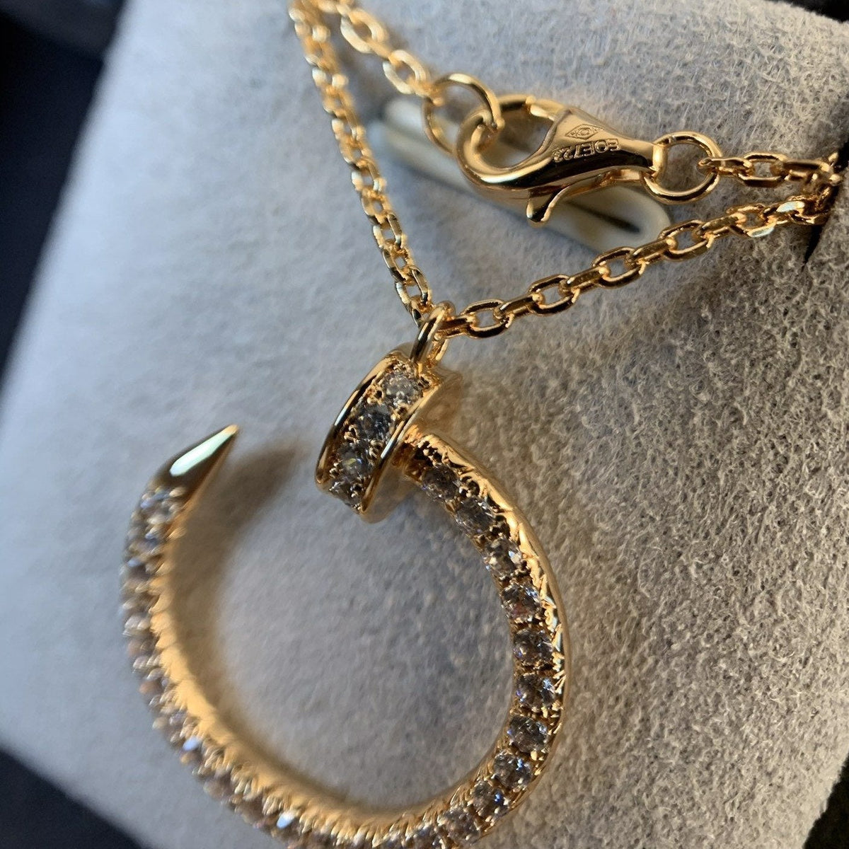 ¡®Aura Jewels¡¯JUSTE NECKLACE PINK GOLD DIAMONDS