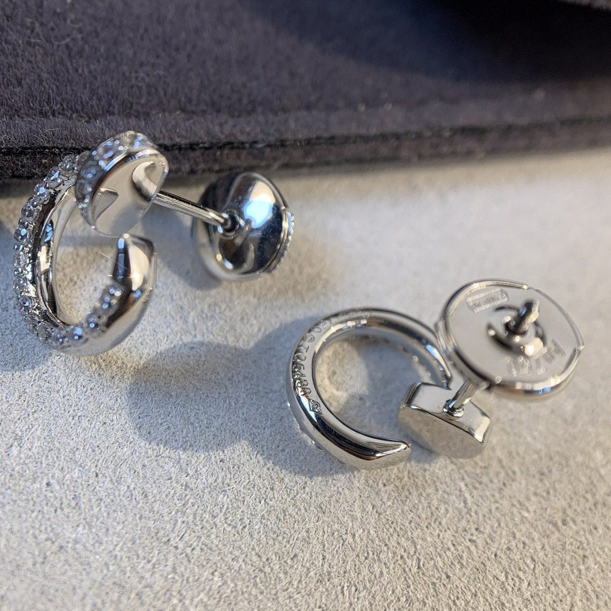 ¡®Aura Jewels¡¯JUSTE EARRINGS SILVER DIAMONDS