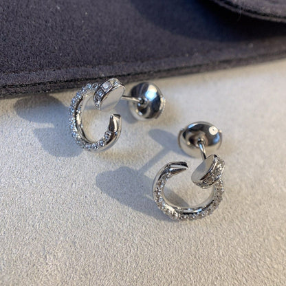 ¡®Aura Jewels¡¯JUSTE EARRINGS SILVER DIAMONDS