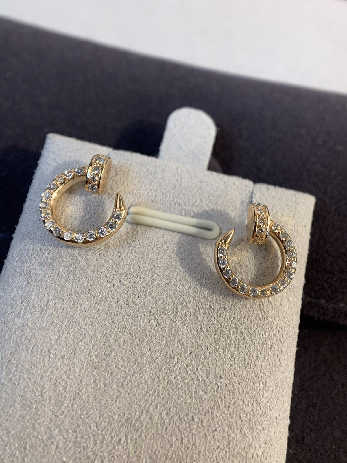 ¡®Aura Jewels¡¯JUSTE EARRINGS GOLD DIAMONDS