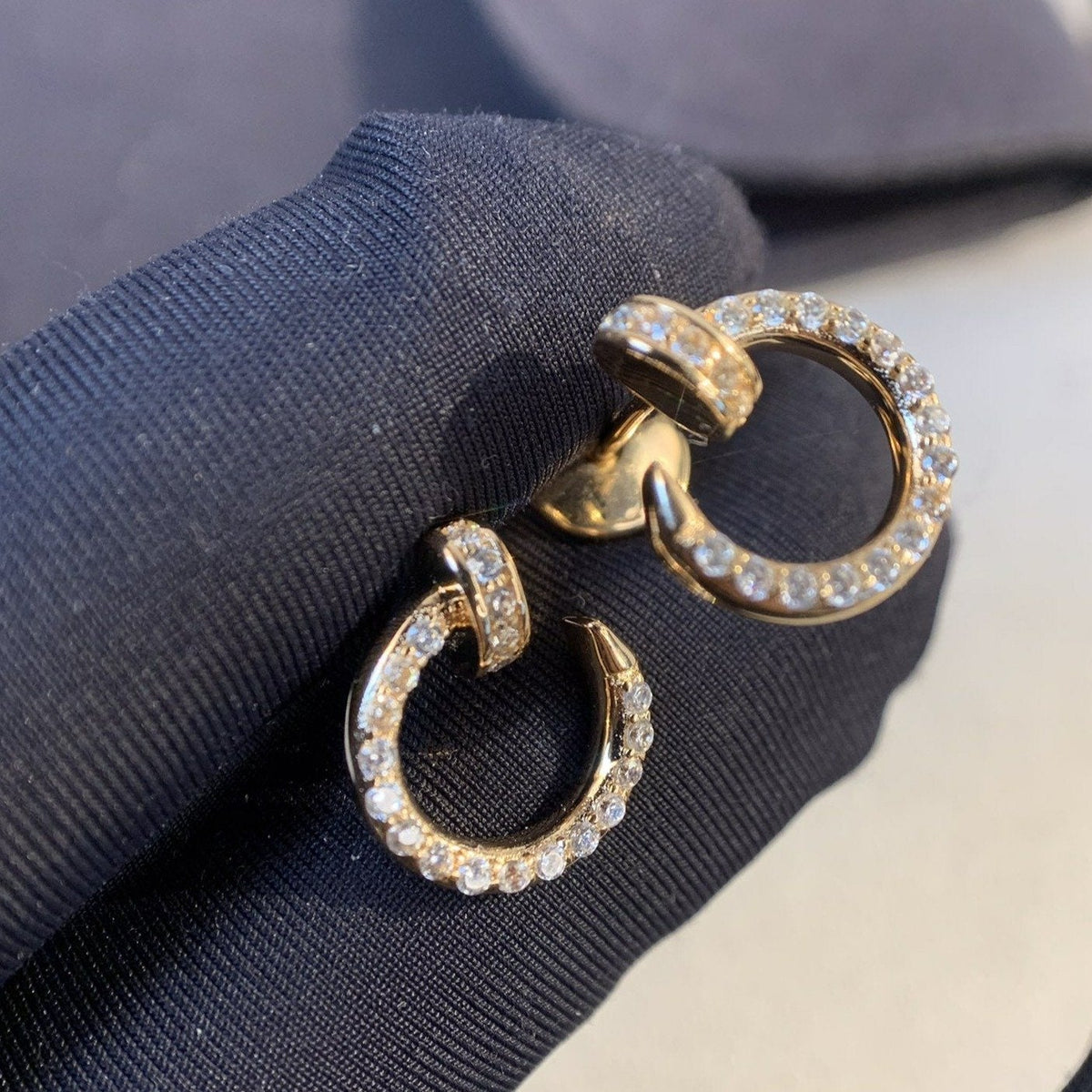 ¡®Aura Jewels¡¯JUSTE EARRINGS GOLD DIAMONDS