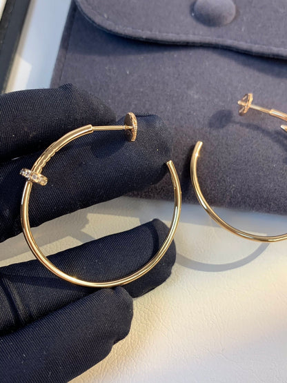 ¡®Aura Jewels¡¯JUSTE EARRINGS GOLD DIAMONDS 1.8MM