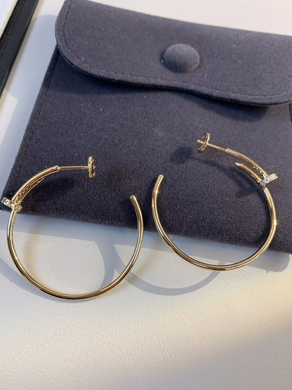 ¡®Aura Jewels¡¯JUSTE EARRINGS GOLD DIAMONDS 1.8MM