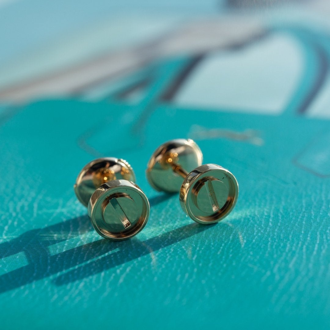 ¡®Aura Jewels¡¯LOVE EARRINGS PINK GOLD 10MM