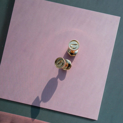 ¡®Aura Jewels¡¯LOVE EARRINGS PINK GOLD 10MM