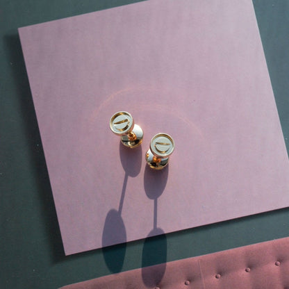 ¡®Aura Jewels¡¯LOVE EARRINGS PINK GOLD 10MM