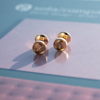 ¡®Aura Jewels¡¯LOVE EARRINGS PINK GOLD 10MM