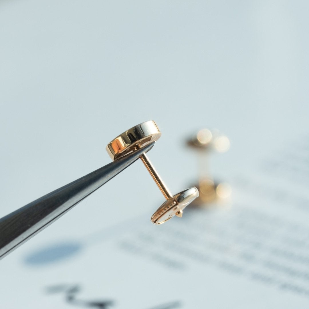 ¡®Aura Jewels¡¯LOVE EARRINGS PINK GOLD 10MM