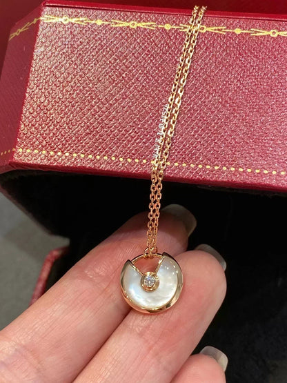 ¡®Aura Jewels¡¯AMULETTE ROSE GOLD MOP NECKLACE