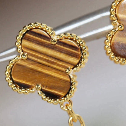 ¡®Aura Jewels¡¯CLOVER  2 MOTIF  TIGER EYE CARNELIAN EARRINGS