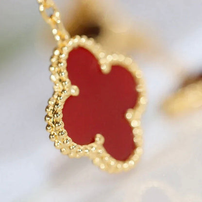 ¡®Aura Jewels¡¯CLOVER  2 MOTIF  TIGER EYE CARNELIAN EARRINGS
