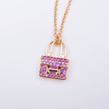 ¡®Aura Jewels¡¯CONSTANCE PEDANT PURPLE DIAMOND NECKLACE