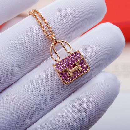 ¡®Aura Jewels¡¯CONSTANCE PEDANT PURPLE DIAMOND NECKLACE