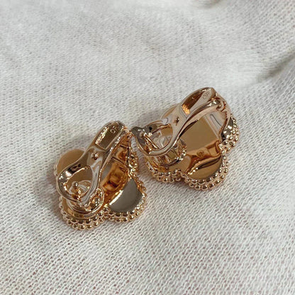 ¡®Aura Jewels¡¯CLOVER MEDIUM 1 MOTIFS CARNELIAN  DIAMOND earrings