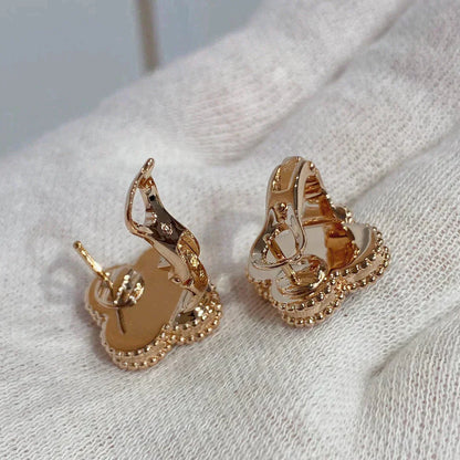 ¡®Aura Jewels¡¯CLOVER MEDIUM 1 MOTIFS CARNELIAN  DIAMOND earrings