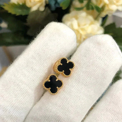 ¡®Aura Jewels¡¯CLOVER MINI 9.5MM BLACK MOP EARRINGS