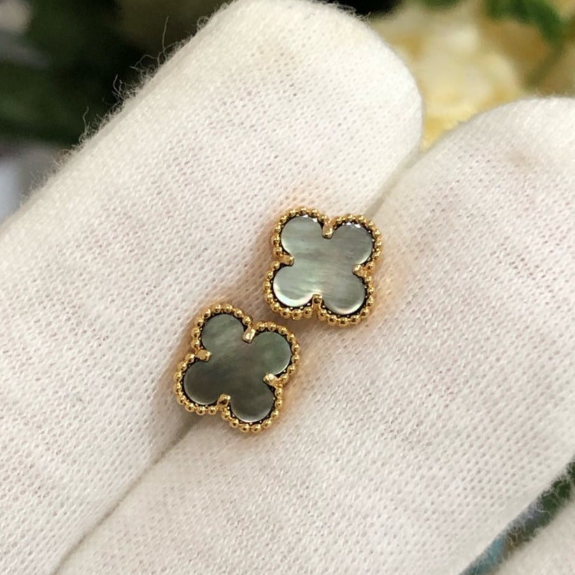 ¡®Aura Jewels¡¯CLOVER MINI GOLD EARRINGS