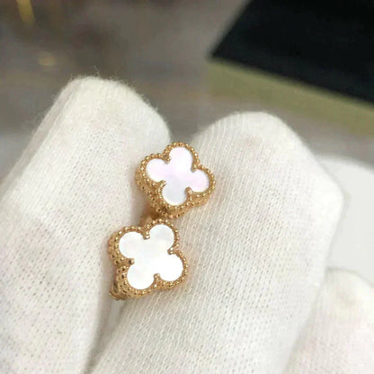 ¡®Aura Jewels¡¯CLOVER MINI 9.5MM WHITE MOP EARRINGS