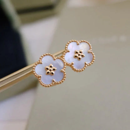 [Aura Jewels]LUCKY WHITE MOP EARRINGS