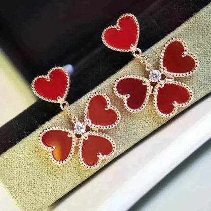 ¡®Aura Jewels¡¯SWEET CLOVER CARNELIAN EARRINGS
