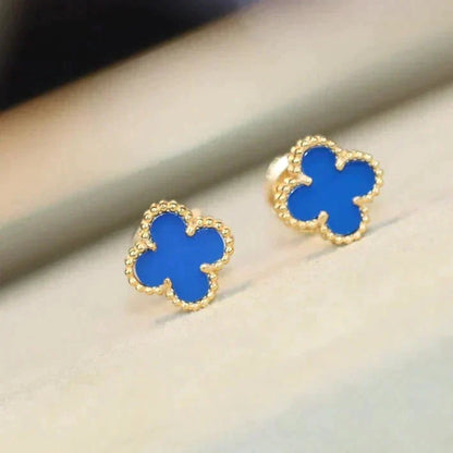 ¡®Aura Jewels¡¯CLOVER MINI 9.5MM TURQUOISE EARRINGS