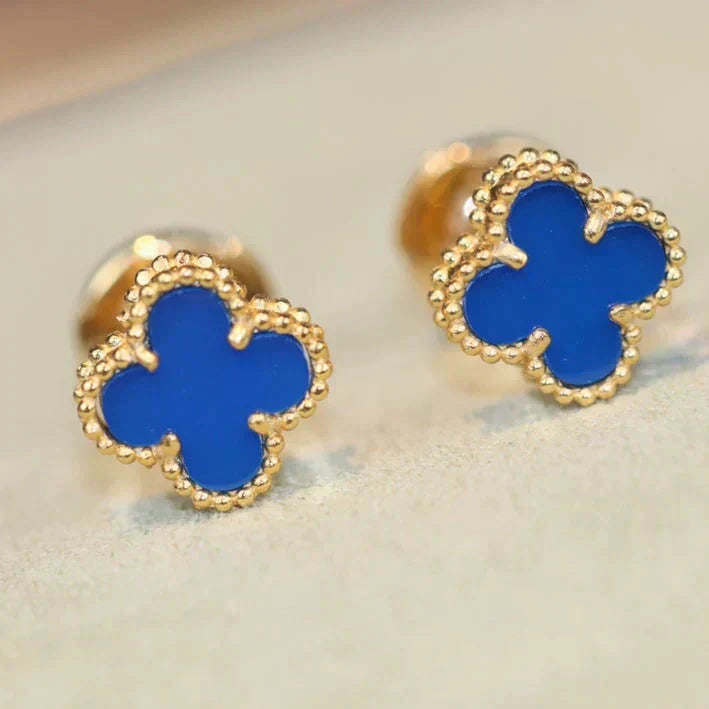 ¡®Aura Jewels¡¯CLOVER MINI 9.5MM TURQUOISE EARRINGS