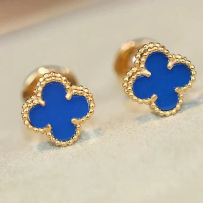 ¡®Aura Jewels¡¯CLOVER MINI 9.5MM TURQUOISE EARRINGS