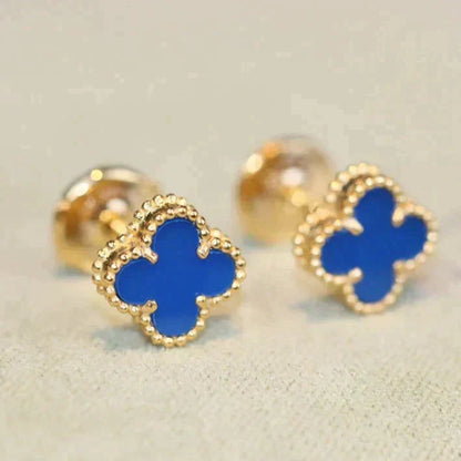 ¡®Aura Jewels¡¯CLOVER MINI 9.5MM TURQUOISE EARRINGS